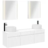 Vonios spintos komplektas 5 pcs Balta 53 x 15,5 x 70 cm