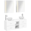 Vonios spintos komplektas 5 pcs Balta 53 x 15,5 x 70 cm