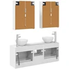 Vonios spintos komplektas 5 pcs Balta 53 x 15,5 x 70 cm