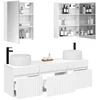 Vonios spintos komplektas 5 pcs Balta 53 x 15,5 x 70 cm