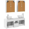 Vonios spintos komplektas 5 pcs Balta 53 x 15,5 x 70 cm