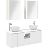 Vonios spintos komplektas 5 pcs Balta 53 x 15,5 x 70 cm