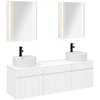 Vonios spintos komplektas 5 pcs Balta 53 x 15,5 x 70 cm