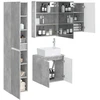 Vonios spintos komplektas 5 pcs Betono pilka 53 x 15,5 x 70 cm