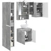 Vonios spintos komplektas 5 pcs Betono pilka 50 x 14,5 x 70 cm