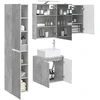 Vonios spintos komplektas 5 pcs Betono pilka 50 x 14,5 x 70 cm