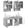 Vonios spintos komplektas 5 pcs Betono pilka 50 x 14,5 x 70 cm