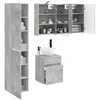 Vonios spintos komplektas 5 pcs Betono pilka 43 x 16 x 62,5 cm