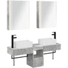 Vonios spintos komplektas 5 pcs Betono pilka 53 x 15,5 x 70 cm