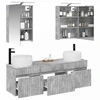 Vonios spintos komplektas 5 pcs Betono pilka 50 x 14,5 x 70 cm
