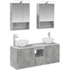 Vonios spintos komplektas 5 pcs Betono pilka 50 x 14,5 x 70 cm