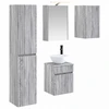 Vonios spintos komplektas 5 pcs Pilka Sonoma 43 x 16 x 62,5 cm