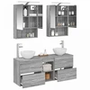 Vonios spintos komplektas 5 pcs Pilka Sonoma 50 x 14,5 x 70 cm