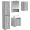 Vonios spintos komplektas 5 pcs Pilka Sonoma 50 x 14,5 x 70 cm
