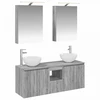 Vonios spintos komplektas 5 pcs Pilka Sonoma 50 x 14,5 x 70 cm