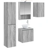 Vonios spintos komplektas 5 pcs Pilka Sonoma 50 x 14,5 x 70 cm