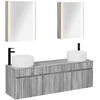 Vonios spintos komplektas 5 pcs Pilka Sonoma 53 x 15,5 x 70 cm