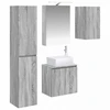 Vonios spintos komplektas 5 pcs Pilka Sonoma 50 x 14,5 x 70 cm