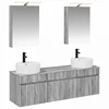 Vonios spintos komplektas 5 pcs Pilka Sonoma 50 x 14,5 x 70 cm