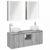 Vonios spintos komplektas 5 pcs Pilka Sonoma 53 x 15,5 x 70 cm