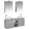 Vonios spintos komplektas 5 pcs Pilka Sonoma 50 x 14,5 x 70 cm