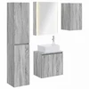 Vonios spintos komplektas 5 pcs Pilka Sonoma 53 x 15,5 x 70 cm