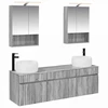 Vonios spintos komplektas 5 pcs Pilka Sonoma 50 x 14,5 x 70 cm