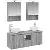 Vonios spintos komplektas 5 pcs Pilka Sonoma 50 x 14,5 x 70 cm