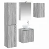 Vonios spintos komplektas 5 pcs Pilka Sonoma 50 x 14,5 x 70 cm