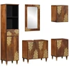 Vonios spintos komplektas 5 vnt. Medus ruda 62 x 33 x 58 cm