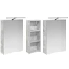Vonios spintos komplektas 3 vnt. 130 x 14,5 x 70 cm