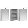 Vonios spintos komplektas su lentyna 3 pcs 126 x 16 x 62.5 cm