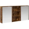 Vonios spintos komplektas su lentyna 3 pcs 126 x 16 x 62.5 cm