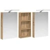 Vonios spintos komplektas su lentyna 3 pcs 110 x 10,5 x 60,5 cm