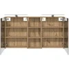Vonios spintos komplektas su lentyna 3 pcs 130 x 14,5 x 70 cm