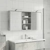 Vonios spintos komplektas su lentyna 3 pcs 126 x 16 x 62.5 cm