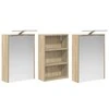 Vonios spintos komplektas su lentyna 3 pcs 126 x 16 x 62.5 cm