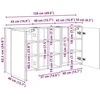 Vonios spintos komplektas 3 vnt. 126 x 16 x 62.5 cm