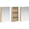 Vonios spintos komplektas su lentyna 3 pcs 110 x 10,5 x 60,5 cm
