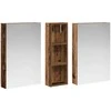Vonios spintos komplektas su lentyna 3 pcs 100 x 10,5 x 60,5 cm
