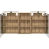 Vonios spintos komplektas su lentyna 3 pcs 140 x 14,5 x 70 cm