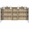 Vonios spintos komplektas su lentyna 3 pcs 130 x 14,5 x 70 cm