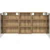 Vonios spintos komplektas su lentyna 3 pcs 140 x 14,5 x 70 cm