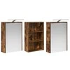 Vonios spintos komplektas su lentyna 3 pcs 126 x 16 x 62.5 cm