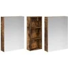 Vonios spintos komplektas su lentyna 3 pcs 130 x 14,5 x 70 cm