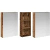 Vonios spintos komplektas su lentyna 3 pcs 130 x 14,5 x 70 cm