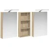Vonios spintos komplektas su lentyna 3 pcs 110 x 10,5 x 60,5 cm