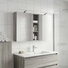 Vonios spintos komplektas su lentyna 3 pcs 120 x 14,5 x 70 cm