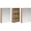 Vonios spintos komplektas su lentyna 3 pcs 140 x 14,5 x 70 cm