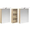 Vonios spintos komplektas su lentyna 3 pcs 130 x 14,5 x 70 cm